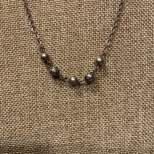 Vintage Park Lane Beaded Silver Beaded Necklace